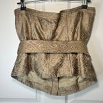 Magaschoni Vintage MAG by Silk Beaded Paisley Corset Top Size 4 Evening Formal Photo 4