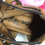 Brash  Size 7 Lace Up Brown Sandals Heel Zipper Tie Photo 1