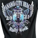Panama City Beach 2021 Rally Week Biker Short Sleeve Short Sz S Orange Black Photo 5