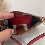 Coach Vintage Y2K Signature Red & Khaki Jacquard Small Wristlet Style 41637 Photo 6