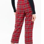 Urban Renewal URBAN RENWAL Outfitters Women's XS Red Plaid Straight Leg Trousers High Waist Photo 9
