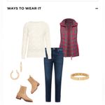 Talbots Women's Vibrant Red Tartan Plaid Quilted Vest | Size 1X Photo 11