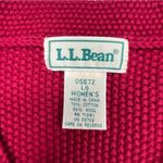 L.L.Bean Vintage cotton wool cable knit button cardigan sweater vest sleeveless Photo 1