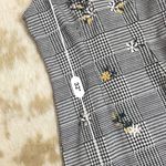 Topshop Houndstooth Embroidered Floral Mini Dress Photo 4