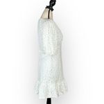Walter Baker  Mini Dress Women's 6 White Lace Cutout Ruffled Hem Puff Sleeves NWT Photo 5
