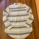 Matilda Jane  Joanna Gaines button down medium whiter dark blue stripes casual Photo 4