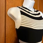 Black Bead  Striped Dress Photo 2