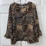 Dress Barn Animal Print Sheer Top(Size 3X) Photo 2