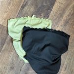 SheIn  Lace Trim Tube Tops Black and Light Green Photo 4