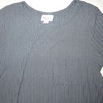 LuLaRoe Carly DRESS Womens XXS Gray Ribbed Short Sleeve Hi Low Hem Knee Length Photo 2