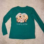 Ivory Ella  Green Long Sleeve Tee with Elephant Pocket Photo 3