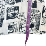 Reformation  Newsprint Mini Dress Size 4 Black And White Newspaper Comic Photo 3