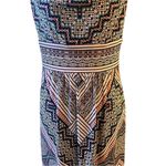 London Times Multicolor Medallion Halter Pleated Maxi Dress Size 8 Photo 6