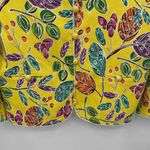 REDD Jeans Blazer Jacket‎ Womens 16 Spring Yellow Floral Textured Cotton Vintage Photo 2