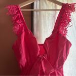 Peixoto Farrah Lace Trim Mini Dress Hot Pink Revolve 100%‎ Cotton Size L Size L Photo 2