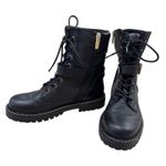 Vince Camuto Womens Black Leather Combat Boots 6.5M SKU 7185 Photo 1
