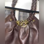 Relic faux leather Brown Satchel Handbag Shoulder bag woven straps purse Photo 4