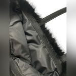 Lancôme Maribou | Faux Fur Trim Tote Bag Black Photo 9