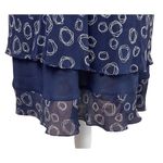 Talbots  100% Silk Midi Dress‎ Blue Short Sleeve Side Zip Sheath Women's Size 2 Photo 7