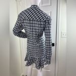 Veronica Beard  JEANS WRAP MINI DRESS SHERRY WHITE/NAVY GINGHAM SIZE Extra Large. Photo 7