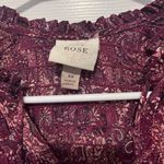 Knox Rose  maroon paisley boho blouse in xs Photo 2