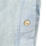 C&C California  100% Linen Blue Button Down Shirt Casual Lightweight Size Large Photo 1