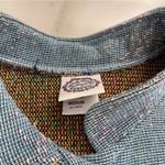 SUGAR STREET WEAVERS rare 90s birdhouse printed jacket M blue tapestry artsy Size M Photo 6