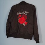 Kendall + Kylie "Lost In Love" Black Jacket with Roses Junior's Size M Photo 2