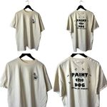 Fruit of the Loom 2002 Paint The Dog T Shirt Vintage Y2K Extra Large XL Cream Graphic Tee Photo 1