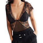 Wacoal  Black Lifted In Luxury Lace Thong Bodysuit  Black NEW Photo 0