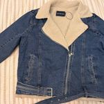 Calvin Klein Jeans Denim Shearling Jacket Jean coat trendy fall  Photo 5