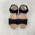Women's Dr. Scholl's Hey Girl Faux Suede Wedge Sandals Shoes Sz 7 EU 37 Blk Black Photo 3