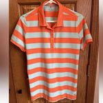 Nike  Golf Tour Performance Women’s Size Large~Striped Polo~Dri-Fit Blue Orange Photo 0