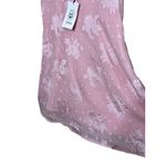 Cider  Pink Floral Jacquard Halter Neck Mini Dress Square Neck Cap Sleeve Photo 2