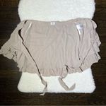 Aritzia Sunday Best Taupe Wrap Ruffle Mini Skirt Photo 2