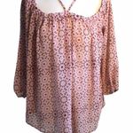 Say What? SAY WHAT OFF THE SHOULDER BLOUSE PINK & PURPLE MED Photo 0