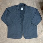 Torrid Jersey Knit Open Front Blazer Longline Collared Jacket Career Gray 6X Photo 2