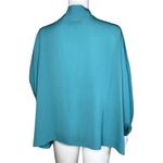 Laurie Felt Shirt Women XS Green Criss Cross Scarf Neck Blouse Basic Minimalist Photo 3