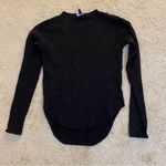 EXPRESS Ribbed knit fitted high low sweater Photo 1