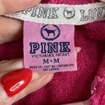Victoria's Secret  Medium Love PINK Pullover Hoodie Back Spell Out Logo Pink Photo 6