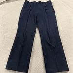 Sandro Navy Blue Sailor Button Front Bootcut Flare Dress Pants Slacks Sz 38 / 2 Photo 0