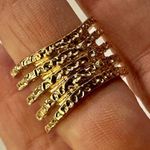 Gold tone rhinestone wide band ring Photo 2