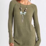 Free People  Kate Thermal Long Sleeved Top: Olive Army Camo Green Photo 0