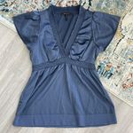 BCBGMAXAZRIA Satin Flutter Cap Sleeve Blouse Photo 0