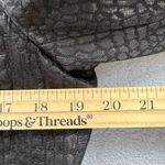 Worthington Blazer Womens Large Black Shimmer Croc Print Double Full Zip Career Photo 5