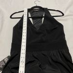 EXPRESS Black Halter Top Long Dress with high slit Photo 2