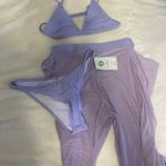 3 Piece Bathing Suit Purple Photo 0