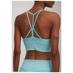 Alo Yoga AloSoft Lavish Strappy Sports Bra XS Blue Quartz Heather Photo 1