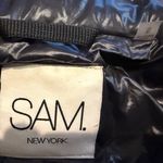 SAM. Starburst Single Stripe Puffer Bomber Jacket Black Photo 3