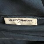 Amanda Uprichard  Women’s Kaye Mini Dress in Ink Navy Blue Silk High Neck Cutout Photo 3